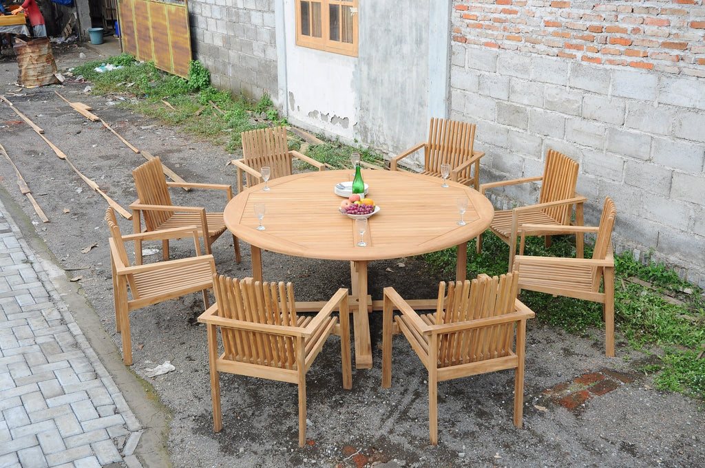 Grade-A Teak 9 Pc 8 Seater Dining Set I677704