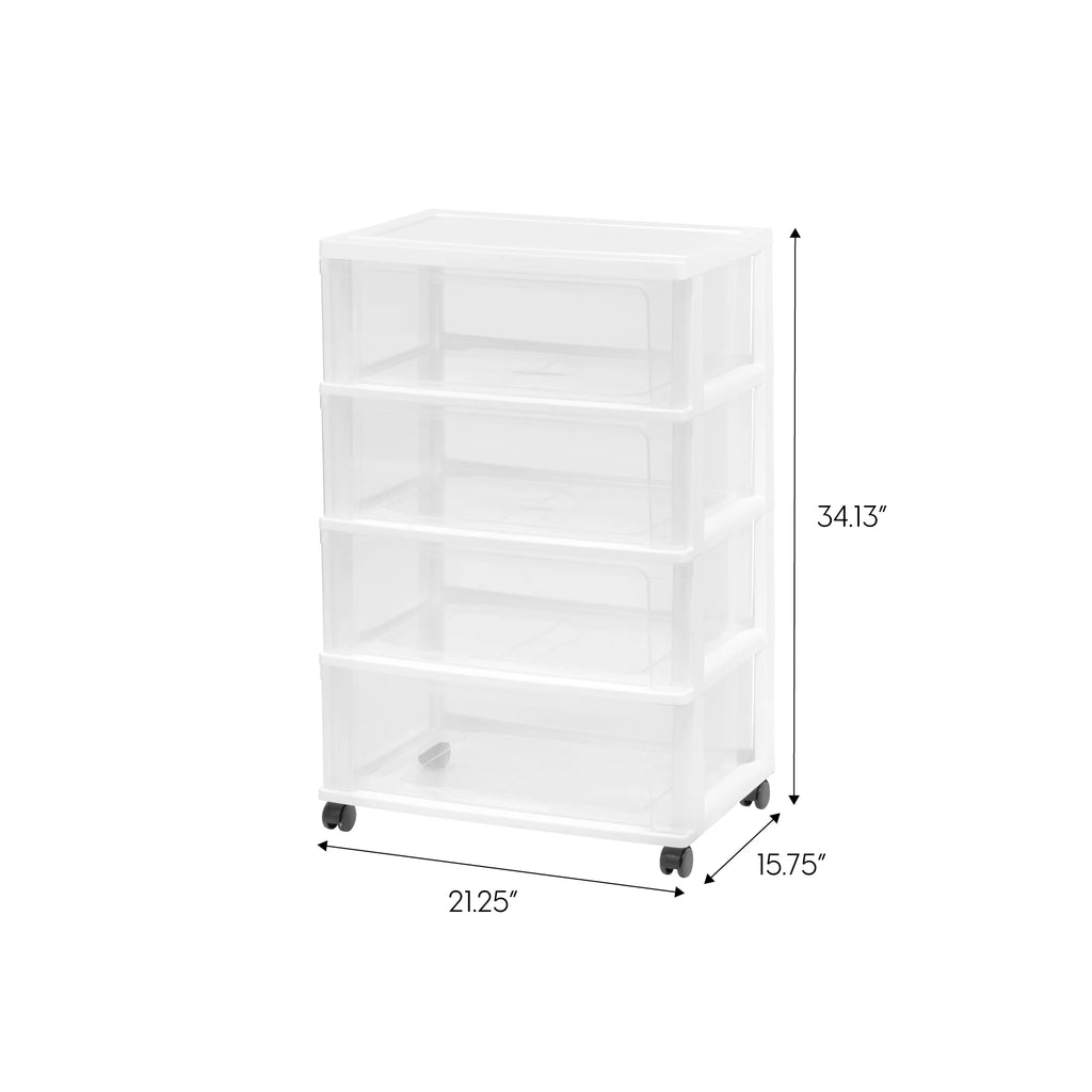 Black Plastic 3 Drawer Storage Cart Set of 2 X529840
