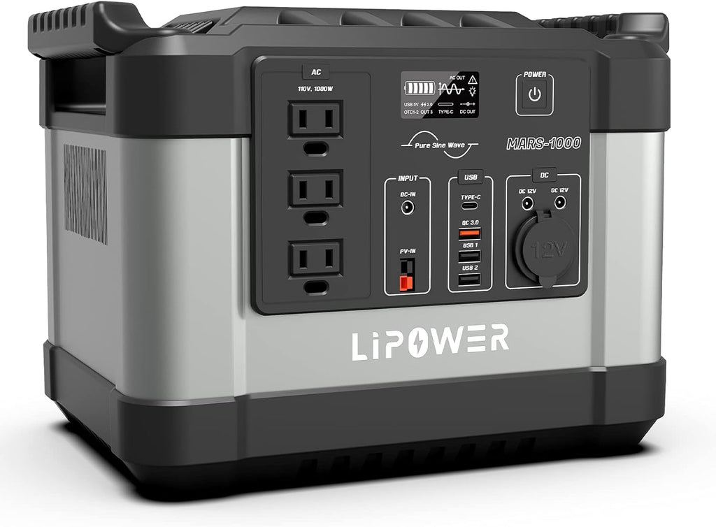 Portable Power Station 1000W 1100Wh with 3 AC Outlet Solar Generator H993