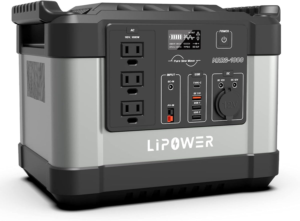 Portable Power Station 1000W 1100Wh with 3 AC Outlet Solar Generator H993