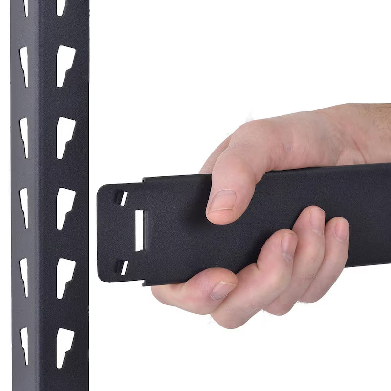 4-Tier Heavy Duty Steel Shelving Unit in Black Q400