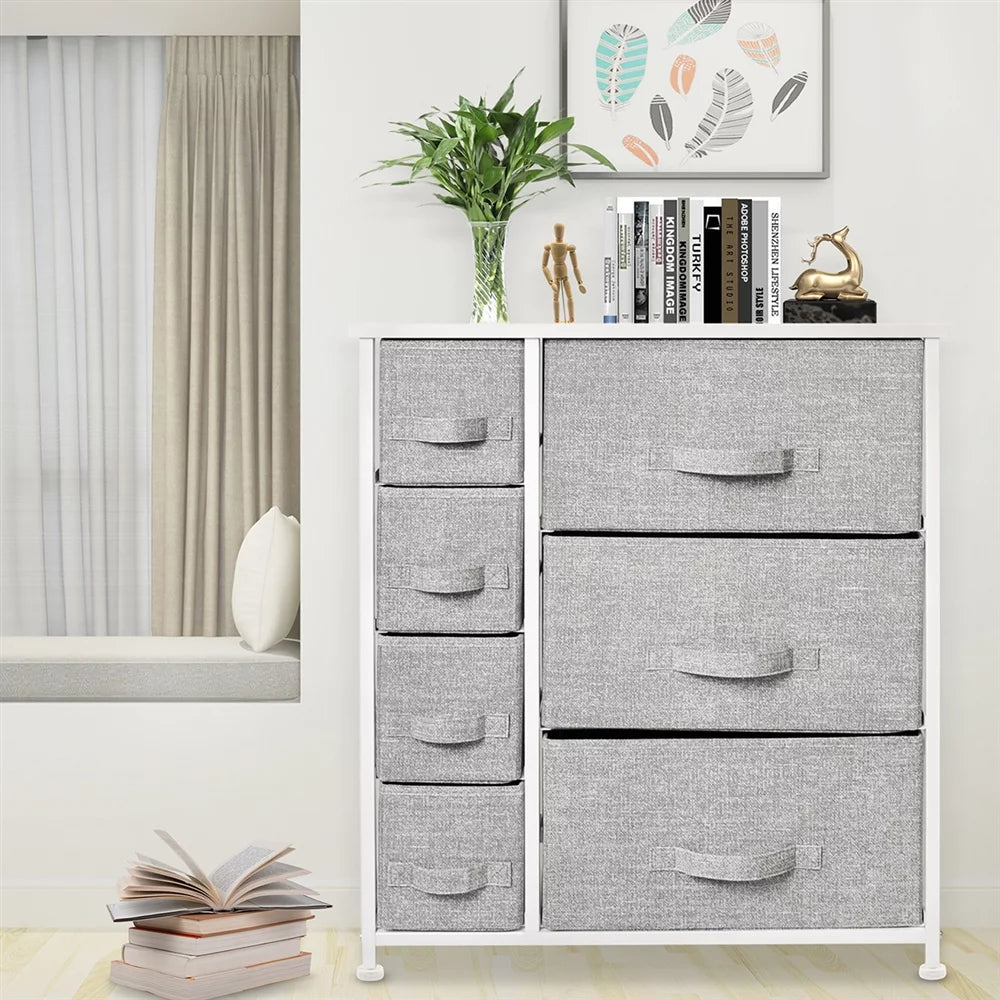 Light Gray 7 Drawers Dresser Z69978