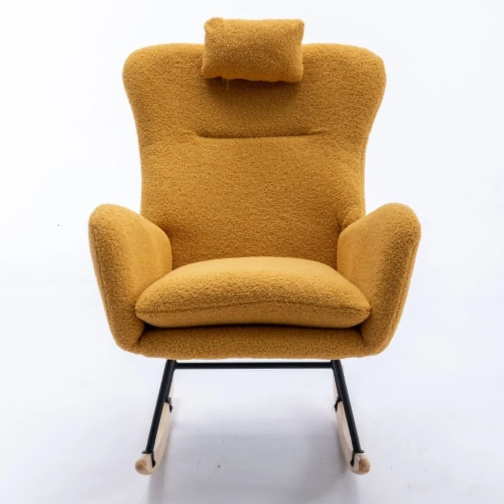 35.5 inch Teddy Fabric Rocking Chair V7099