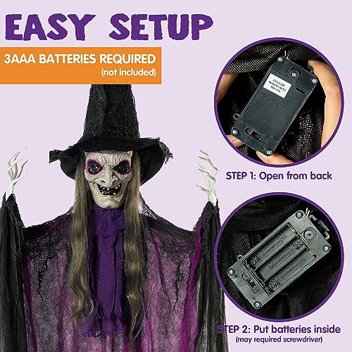 72” Hanging Witch Halloween Decoration E8381