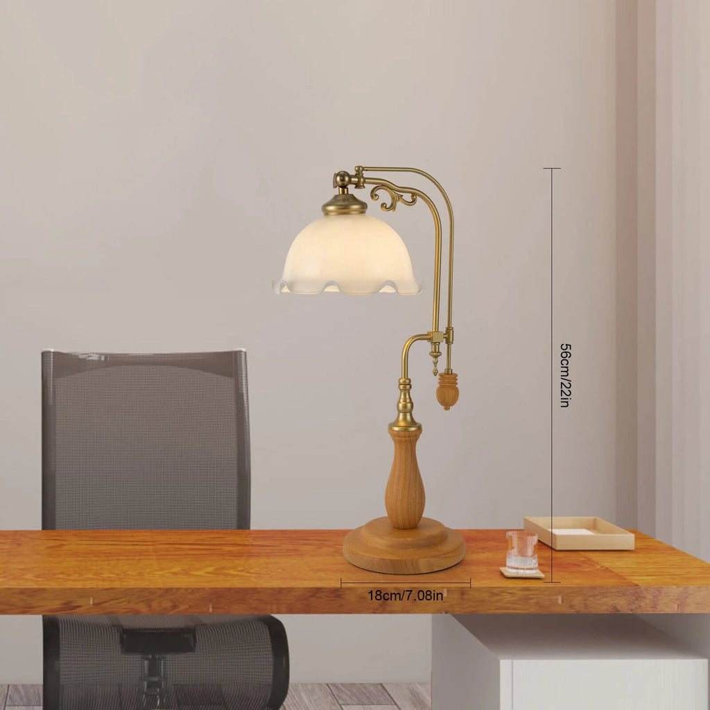 Bedside Table Lamp Glass Desk Reading Light N22727