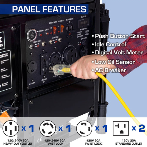 13,000 Watt Portable Gas Powered Generator U792