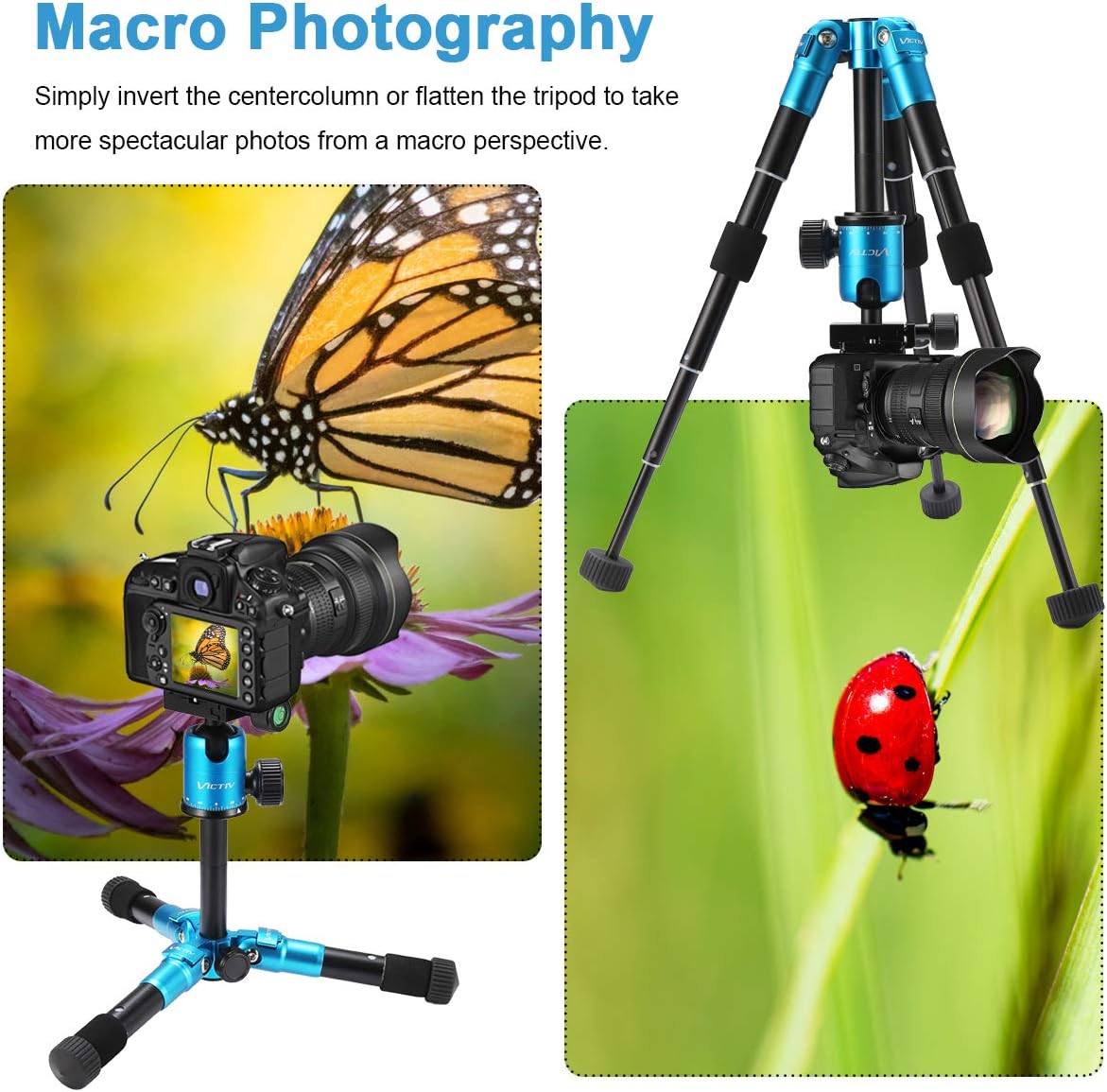 20inch Aluminum Tabletop Tripod with 360 Degree Ball Head, Pack of 2 G643