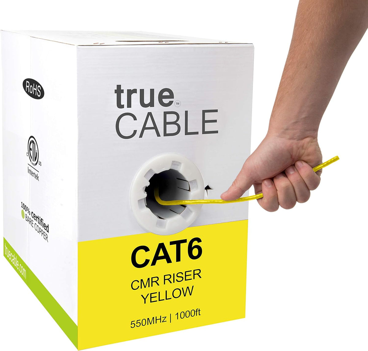 Cat6 Riser 1000ft Gray 23AWG Bare Copper UTP Ethernet Cable Y1430
