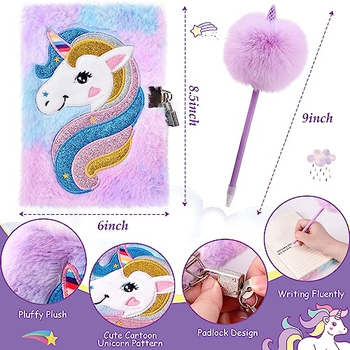 Unicorn Toy with Wired Headphones Diary Water Bottle Plush Bag Purse Socks Mirror T92645