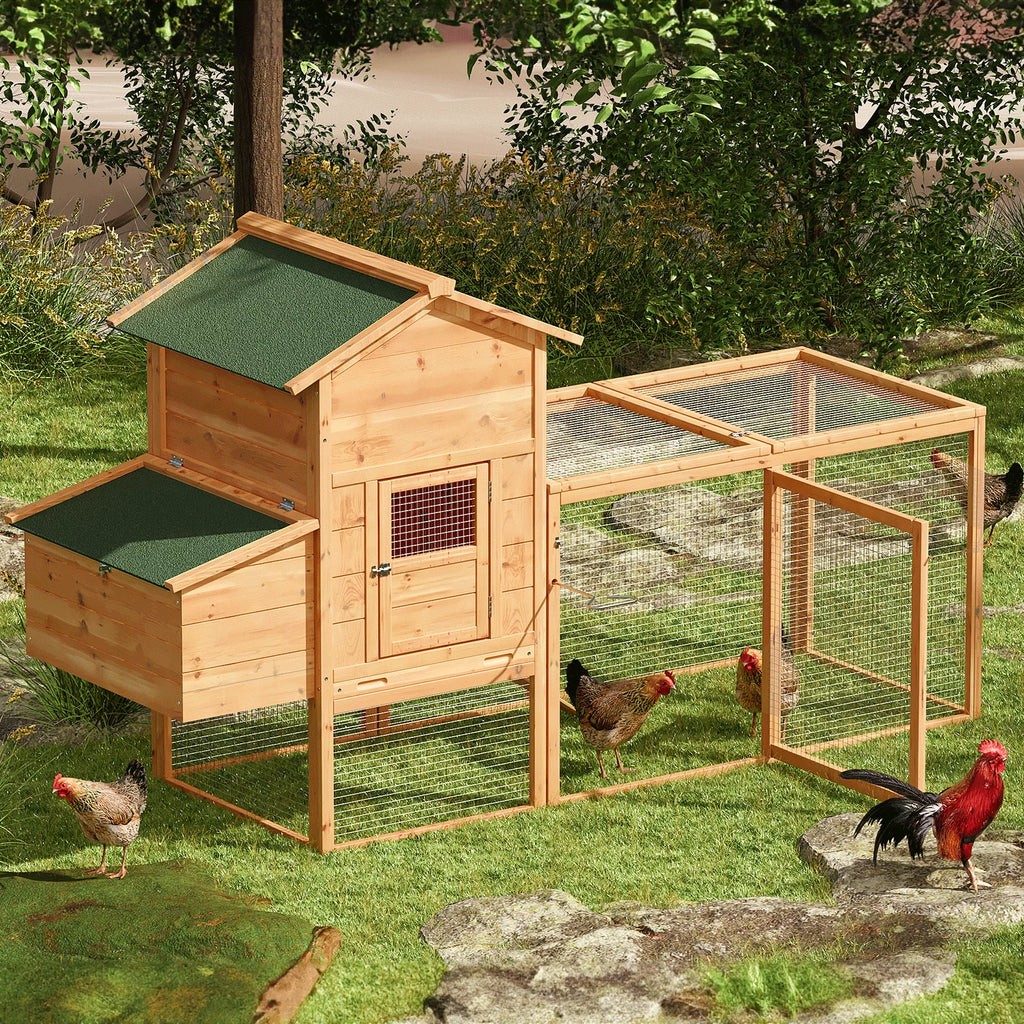 80 inch Wooden Chicken Coop with Nesting Box R5235