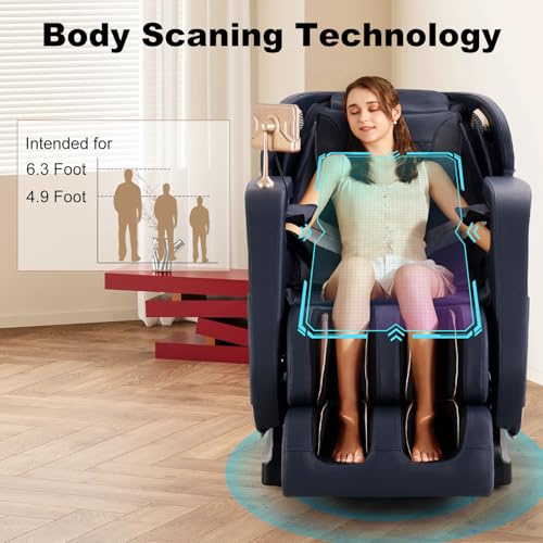 4D Zero Gravity Heated Massage Chair Recliner with SL Track (Black) X9831
