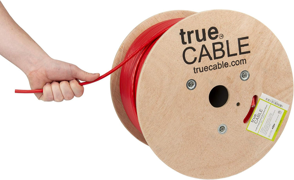 Cat6A Shielded Riser 1000ft Purple 23AWG Solid Bare Copper Ethernet Cable O7972