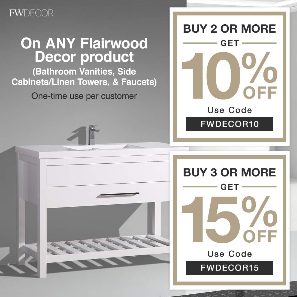 36 Inch Wall Mounted Bathroom Vanity with 2 Drawers and Sink L921