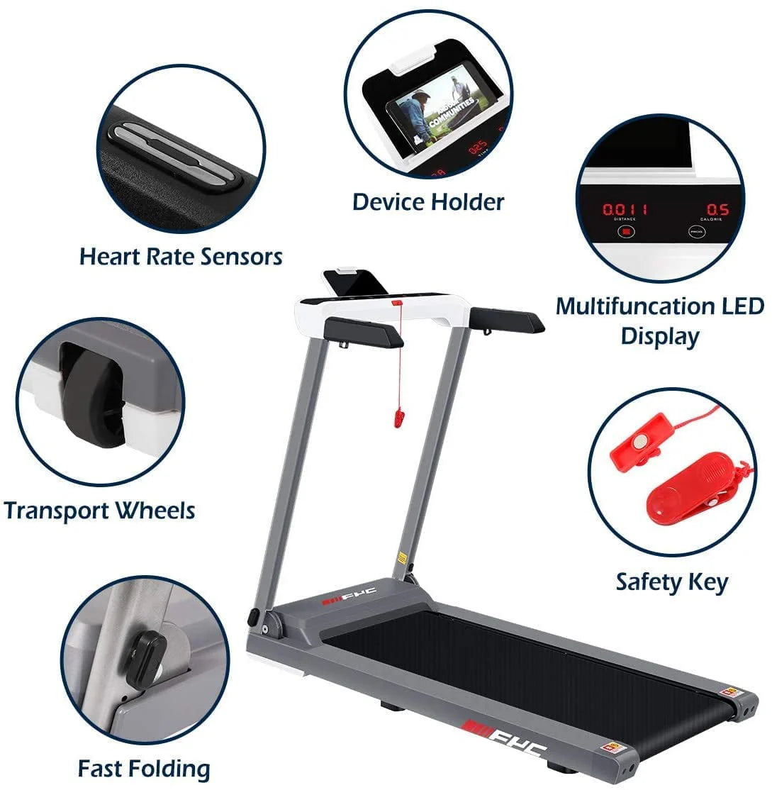 2 in 1 Folding Treadmill with Dual Display C412588