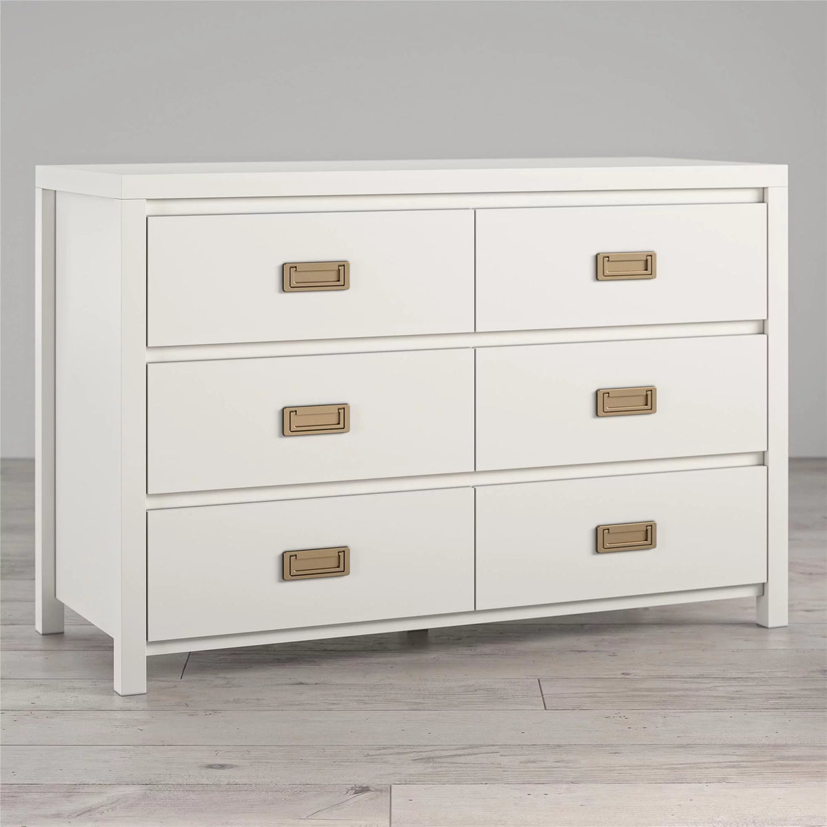 White 6 Drawer Kids' Dresser X92009