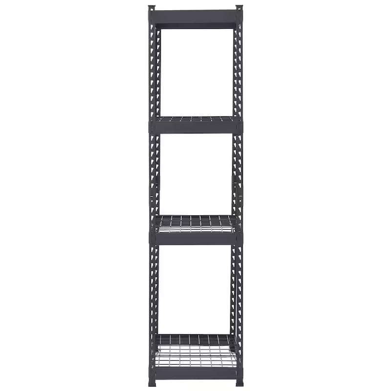 4-Tier Heavy Duty Steel Shelving Unit in Black Q400