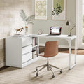 L-Shaped Computer Desk with Drawers and Shelves X7860