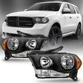 2011-2013 Dodge Durango Black Bezel Headlights Replacement Z5048