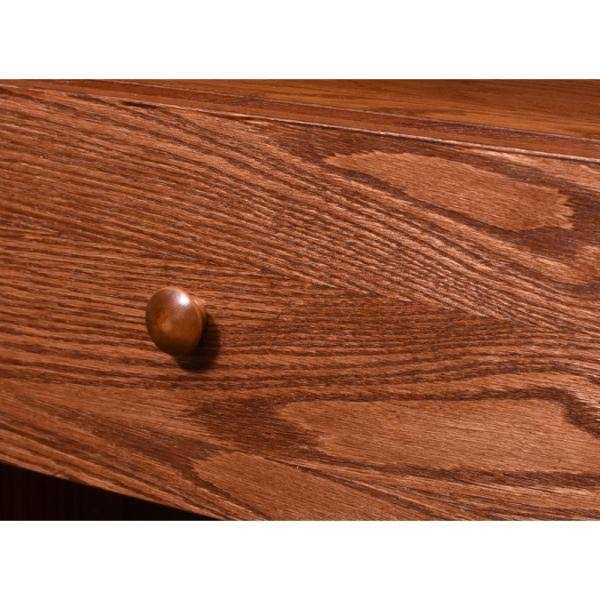 Dry Oak Finish Bookcase with Shelf and Drawer N13931