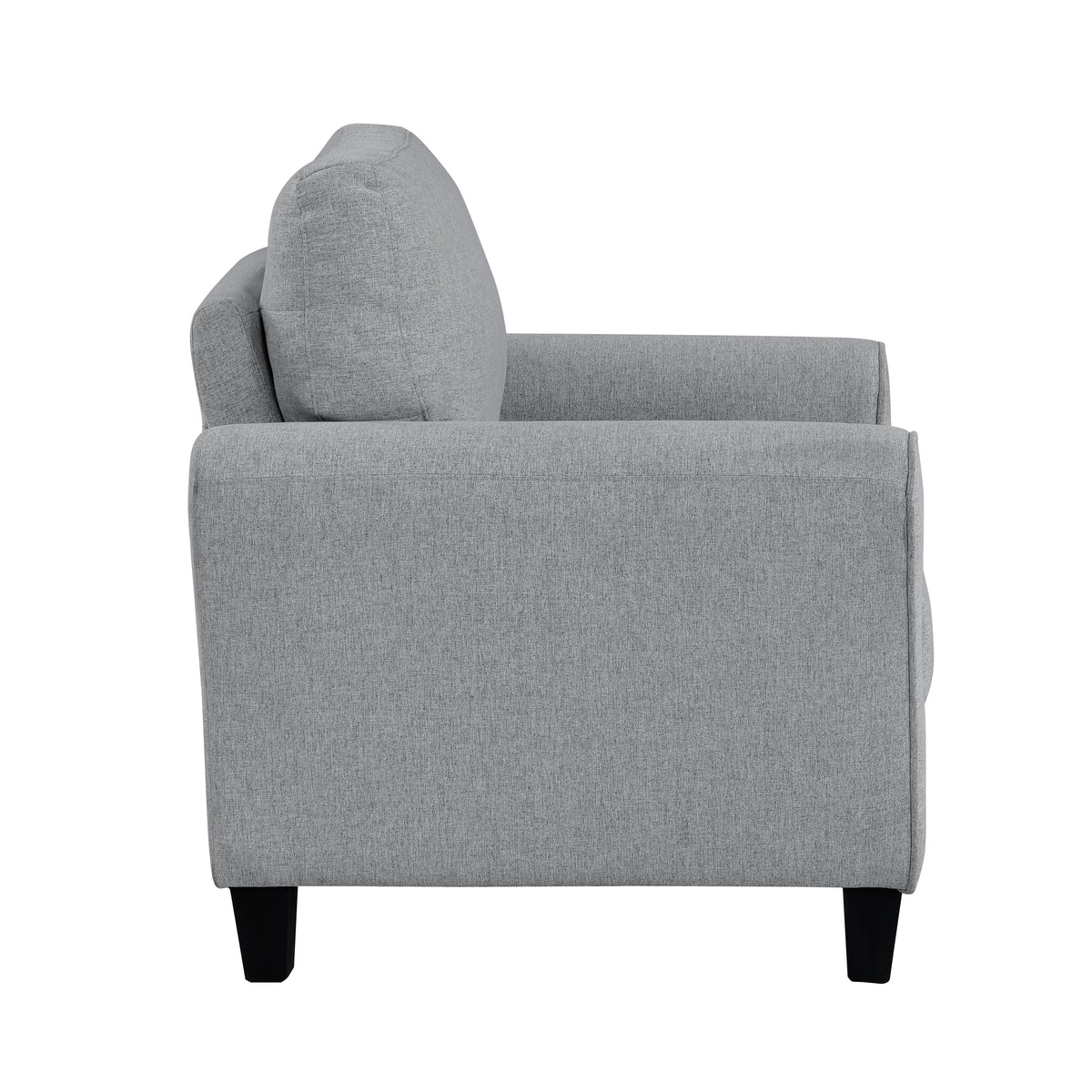 Dark Gray Textured Fabric Upholstered Chair R193
