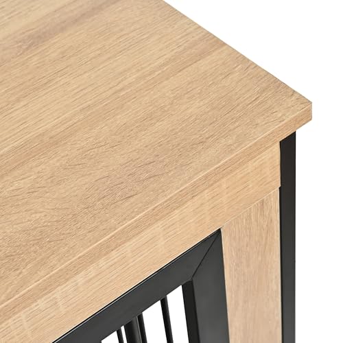 XL Double Large Wooden Dog Crate Furniture with Tray & Partition K825