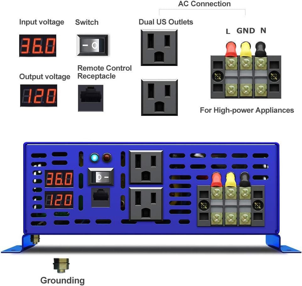36 Volt 3500W Pure Sine Wave Inverter O653255