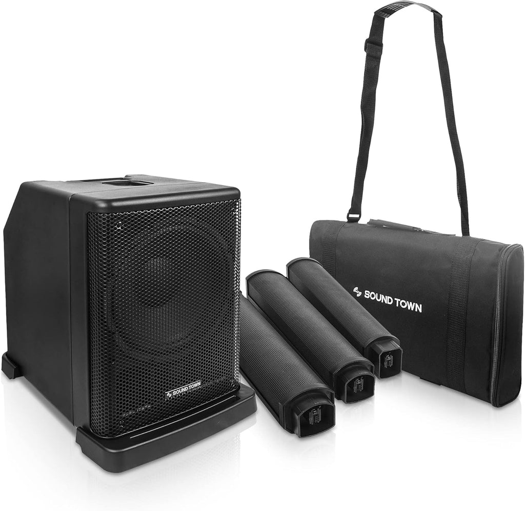 Portable Line Array Column PA/DJ System with 12 Powered Subwoofer H353