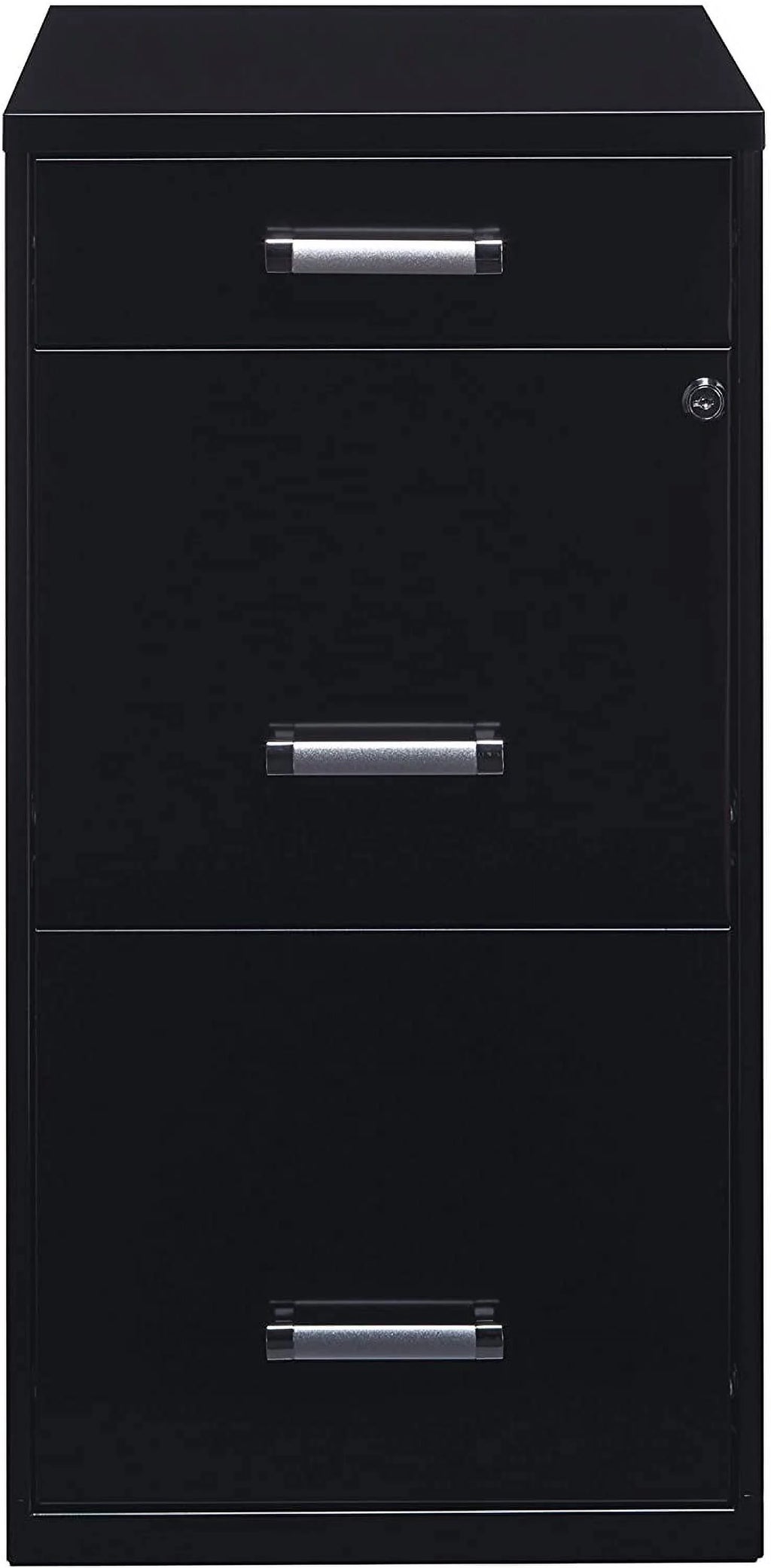 3 Letter Width Pencil Drawer Vertical File Cabinet Black A958568