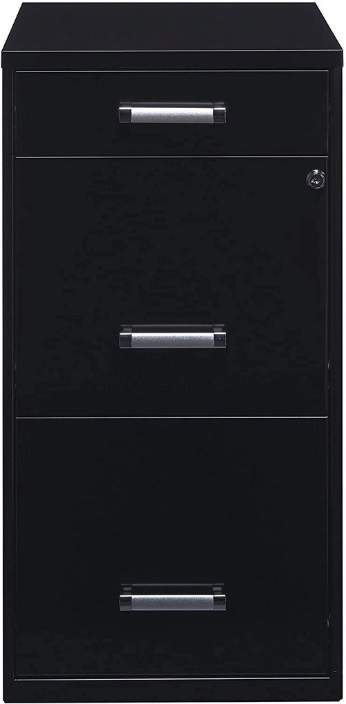 3 Letter Width Pencil Drawer Vertical File Cabinet Black A958568