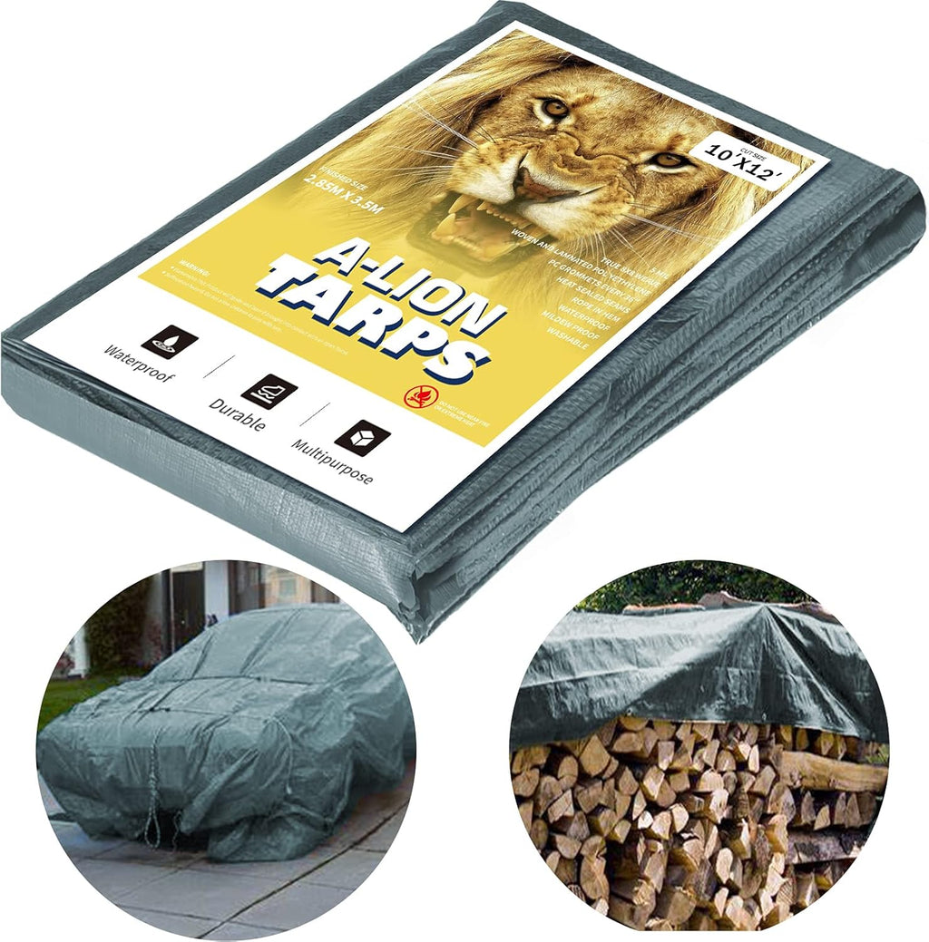 Waterproof Heavy Duty Poly Tarp 50X100ft Blue U18561