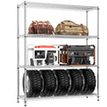 4 Tier Adjustable Heavy Duty Metal Wire Shelving Unit N141739