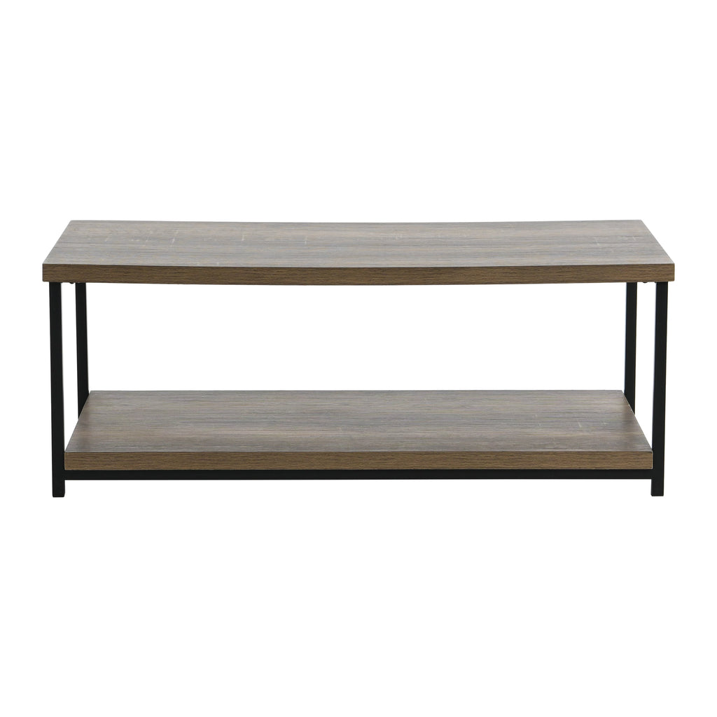 Brown Coffee Table with Storage Shelf N721