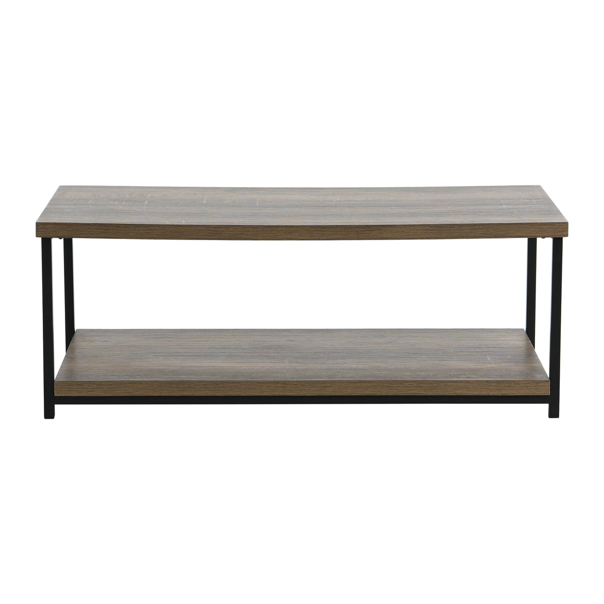Brown Coffee Table with Storage Shelf N721
