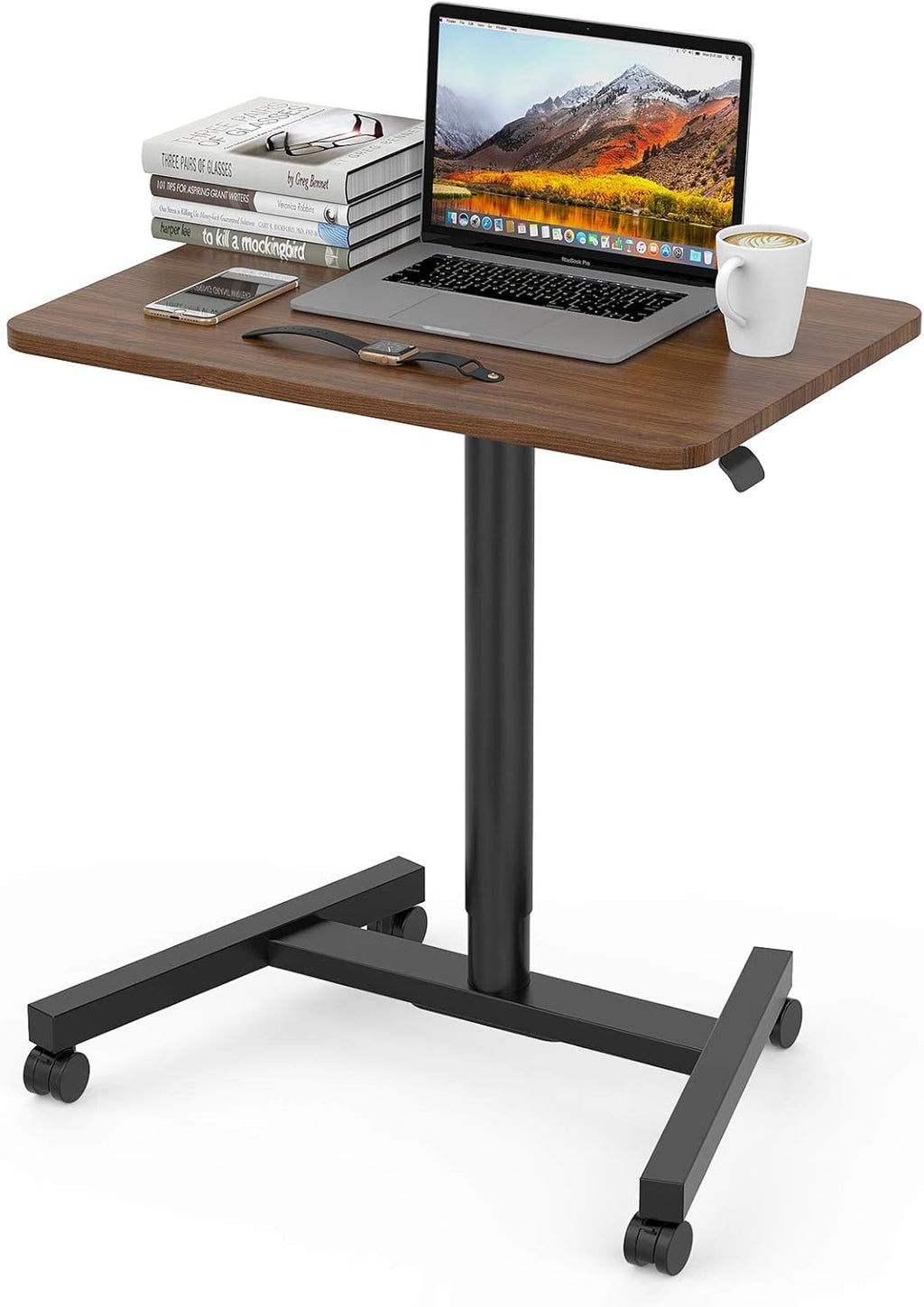 Adjustable Rolling Laptop Desk Cart Y19788