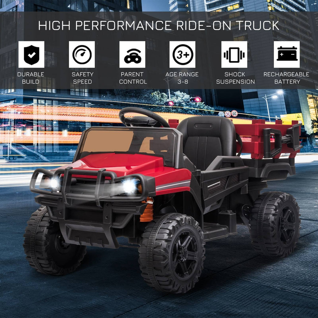 12V Ride-On Truck with Trailer and Remote Control R988