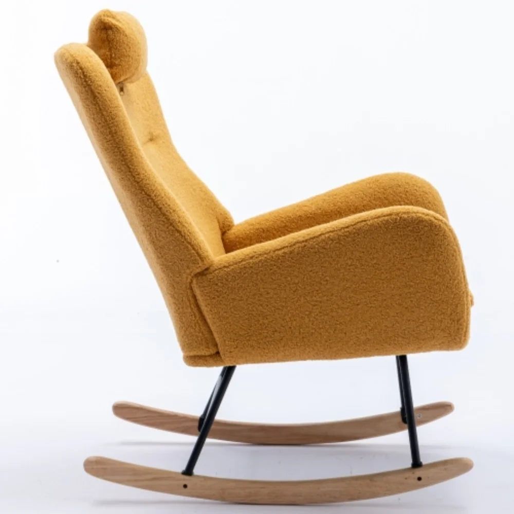 35.5 inch Teddy Fabric Rocking Chair V7099