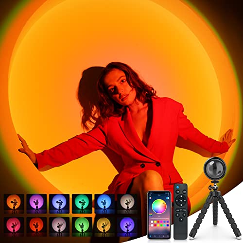 LED Sunset Projection Lamp with Remote Control Q16363