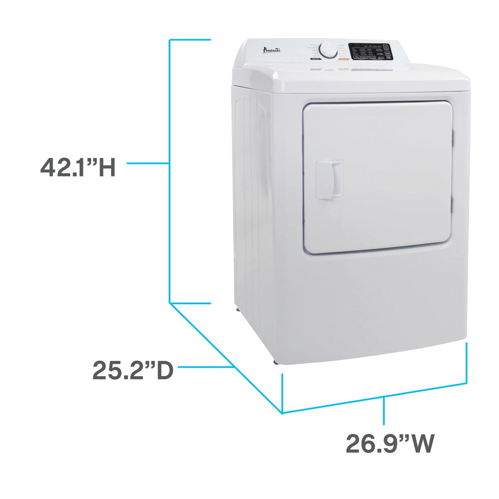 Front Load Electric Clothes Dryer 7.0 Cu. ft. White J410032