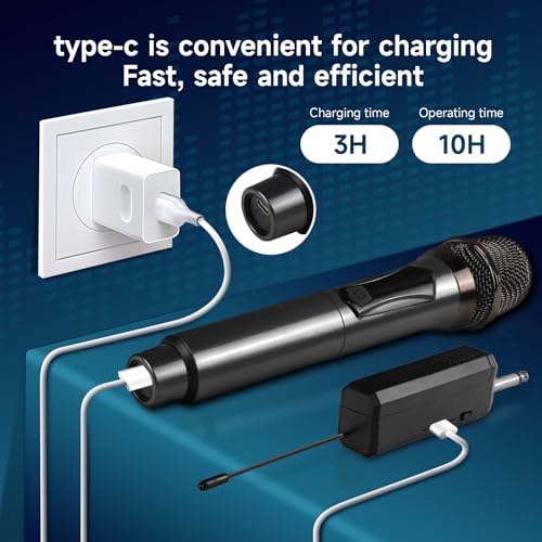 Wireless Karaoke Microphone Rechargeable Handheld D671