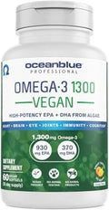 Vegan Omega 3 DHA EPA Algae Oil Supplement 60 Count P797470