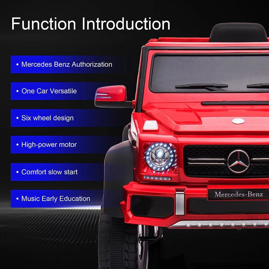 24V Powered Ride On Car with 6 Wheels, Remote Control, MP3 Player, Red C864