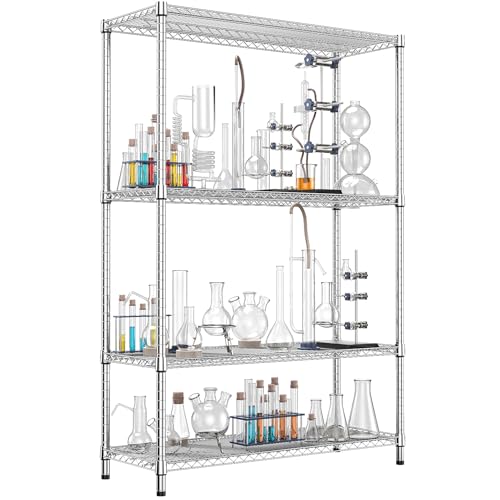 4 Tier Adjustable Heavy Duty Metal Wire Shelving Unit N141739