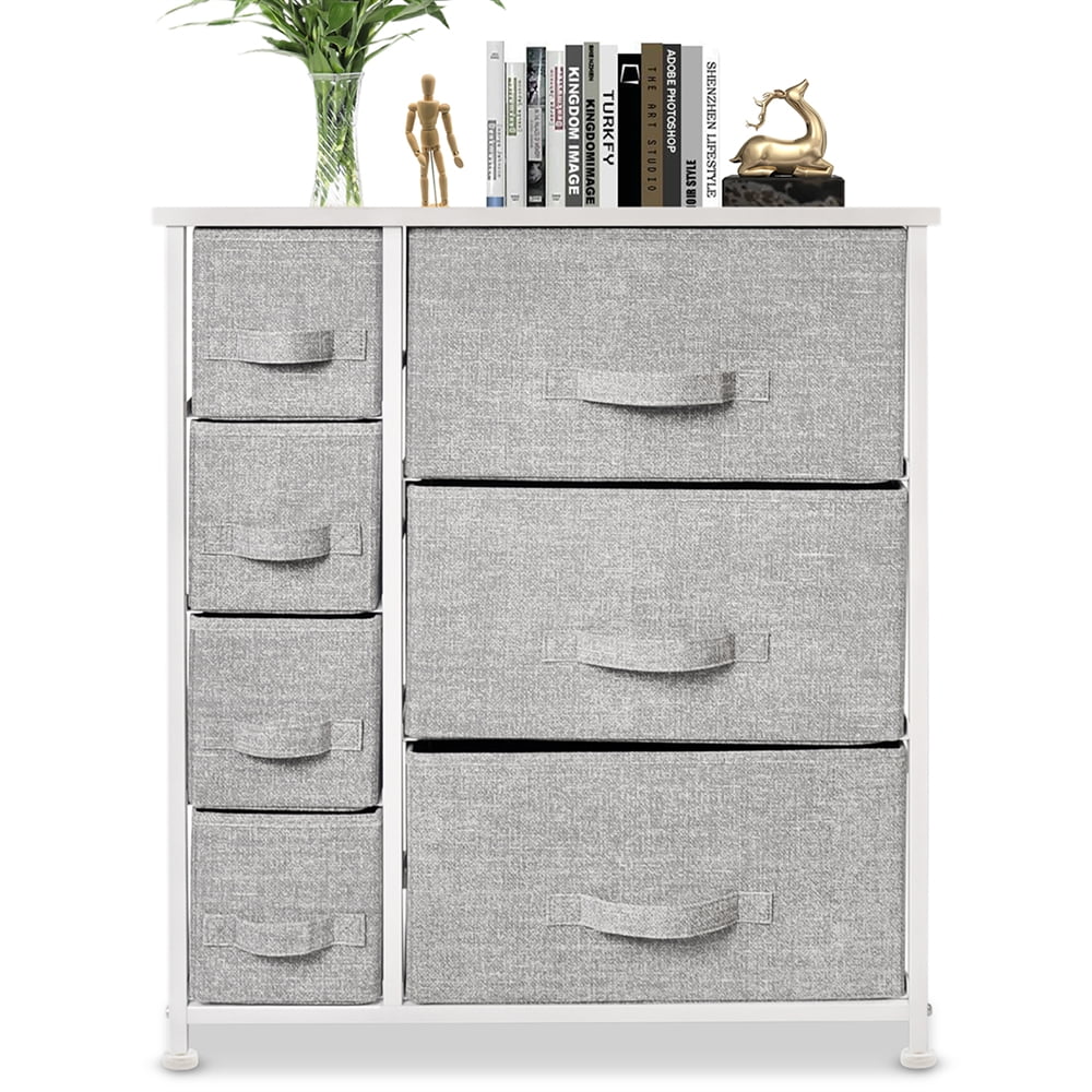 Light Gray 7 Drawers Dresser Z69978