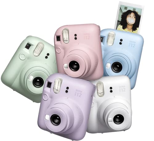 Lilac Purple Instant Camera with 40 Sheets Film and Carrying Case J960346