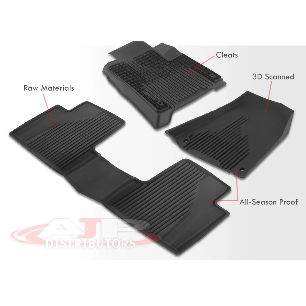 All Weather Heavy Duty Rubber Floor Mats Liner Front & Rear Set Q889