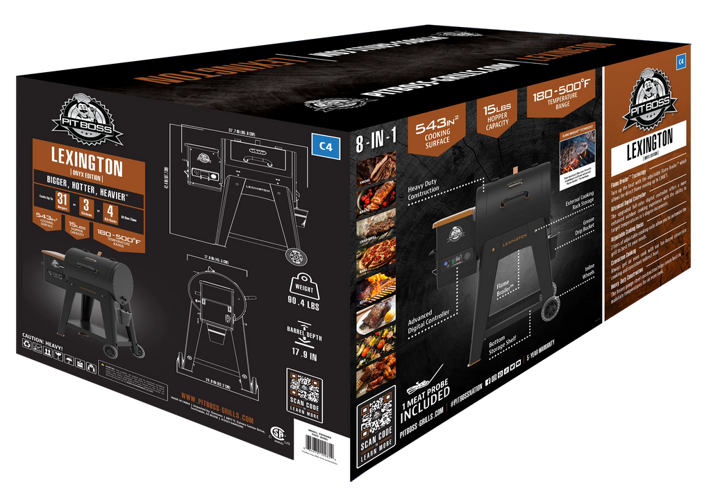500 Sq in Wood Fired Pellet Grill and Smoker I992