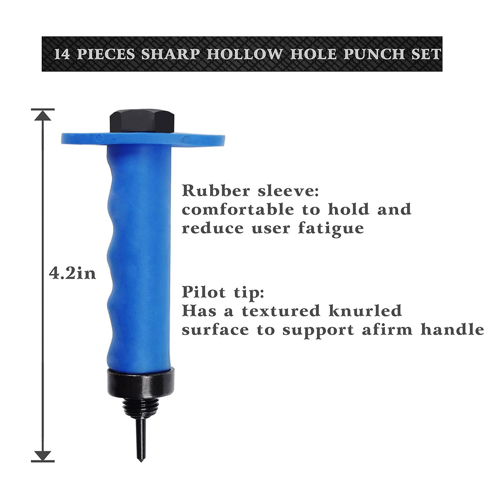 14 pcs Hollow Punch Kit with Storage Case Z58130
