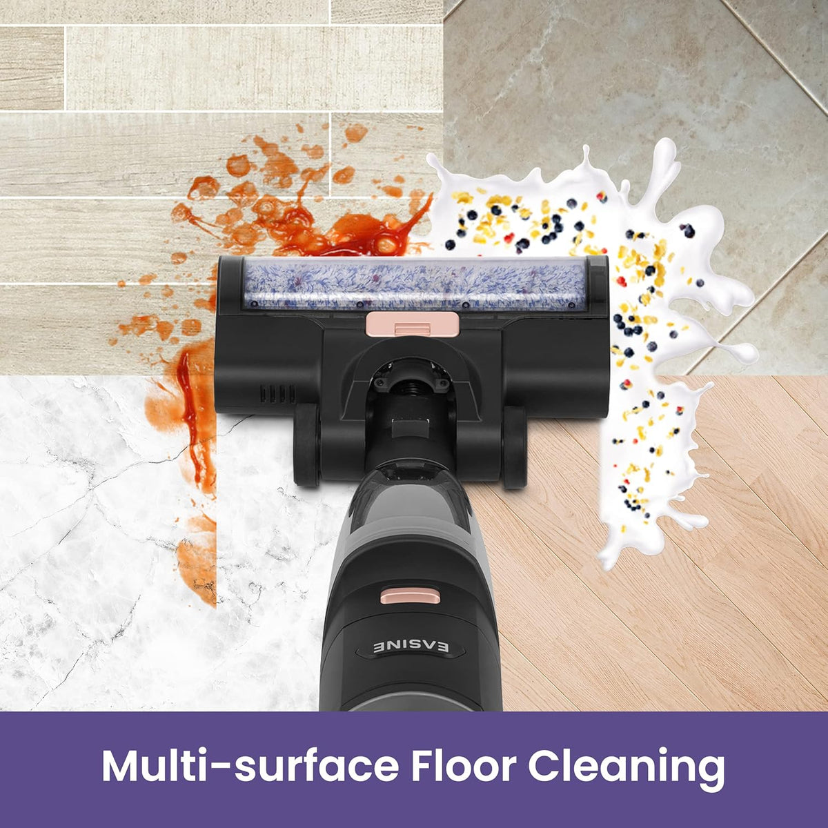Cordless Stick Wet Dry Vacuum Cleaner, Self-Cleaning, Black Y3176
