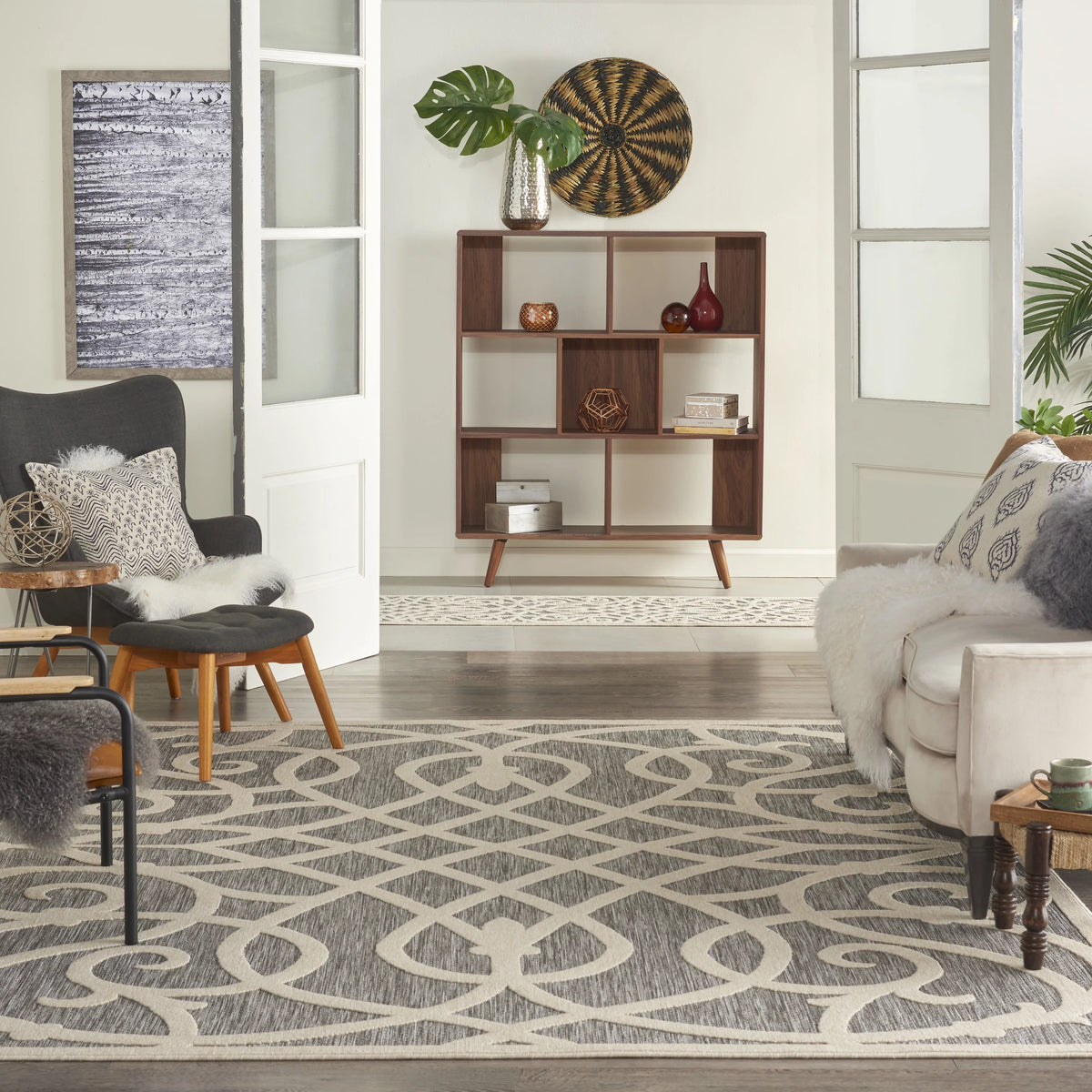 Grey Indoor/Outdoor Area Rug P9484