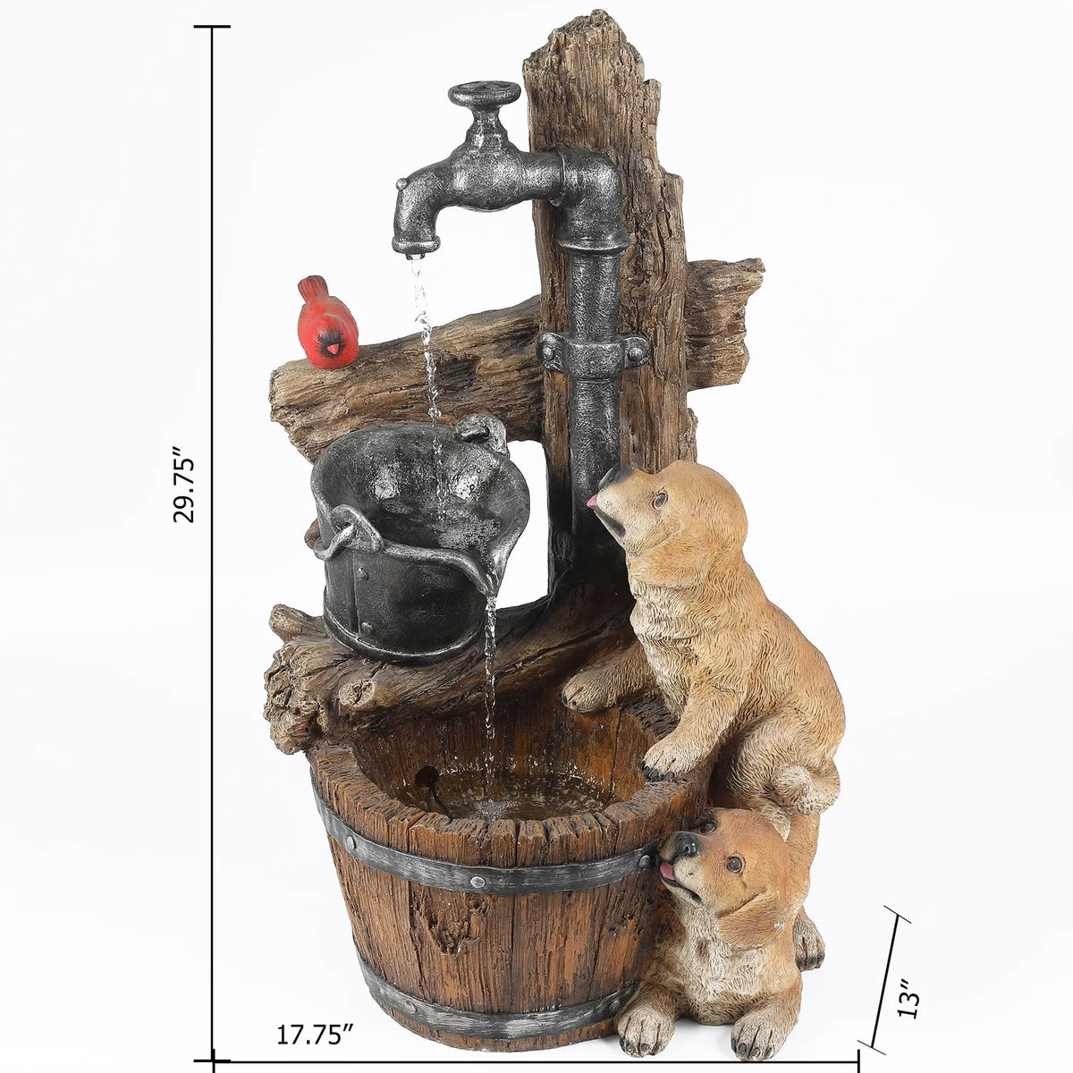 Resin Outdoor Fountain with LED Light V932465